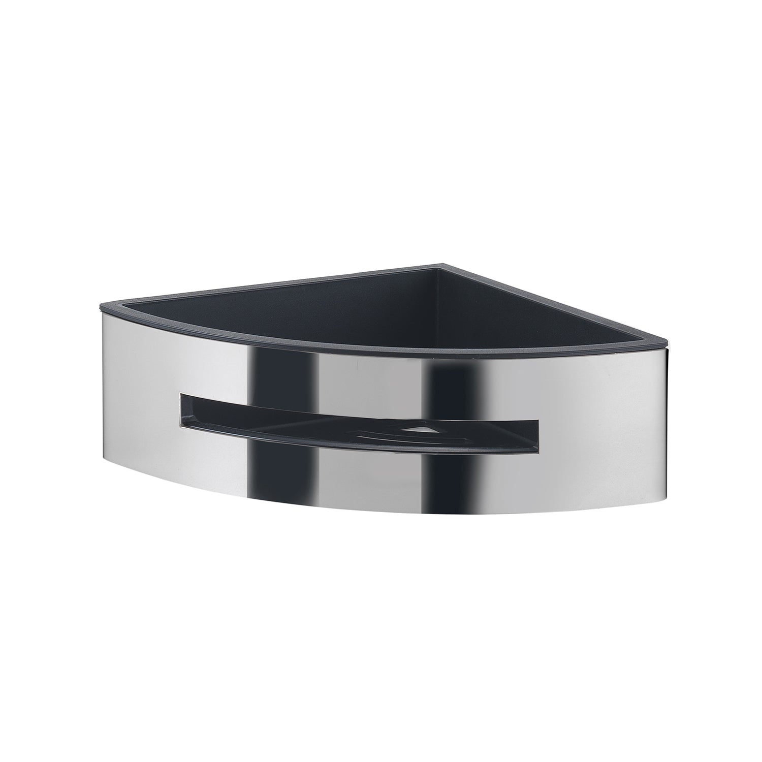 Portaoggetti doccia angolare modello Poseidon Gedy in cromo/nero