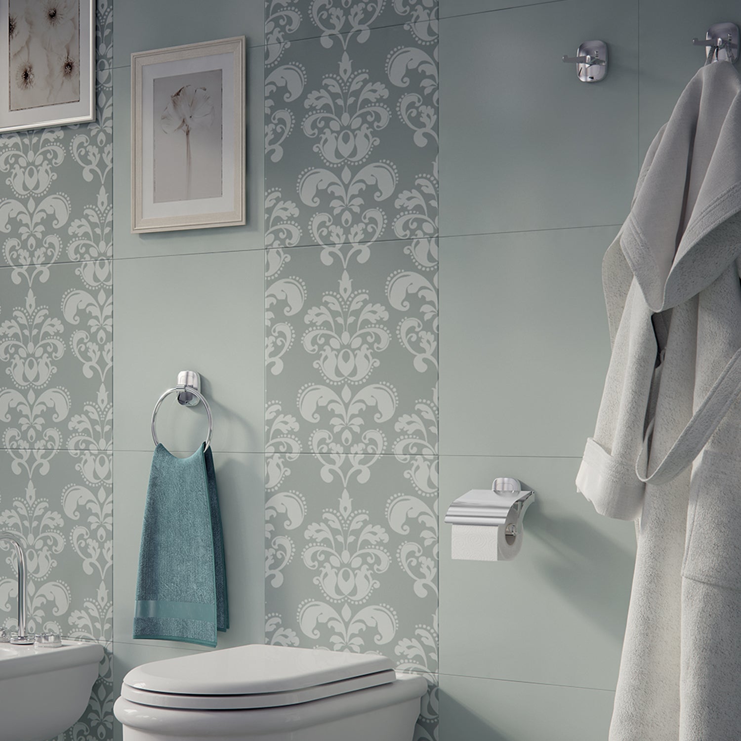 Porta asciugamani ad anello di Gedy serie Everest - Cromato