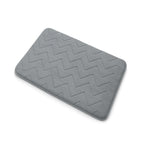 Tappeto 40x60 in memory foam con fondo antiscivolo Mousse di Gedy - Grigio