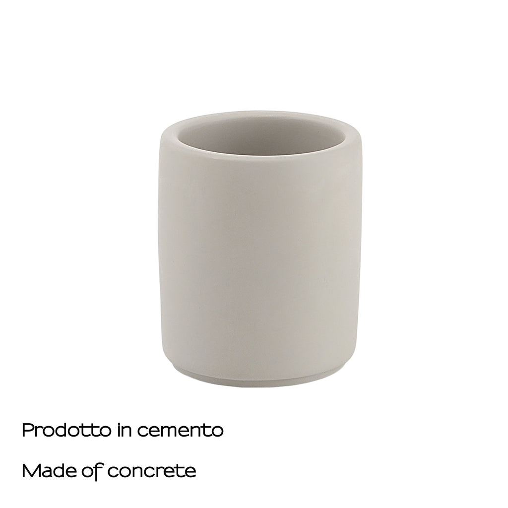 Portaspazzolini in cemento Gedy serie Giunone - Grigio