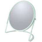 Specchio ingranditore da tavolo su base in acciaio modello Akira colore verde ghiaccio opaco