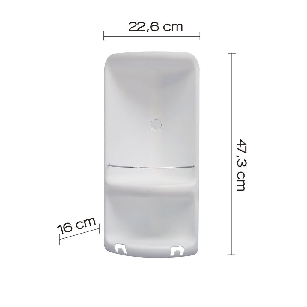 Portaoggetti doccia angolare Caesar in Acciaio Inox di Gedy - Bianco