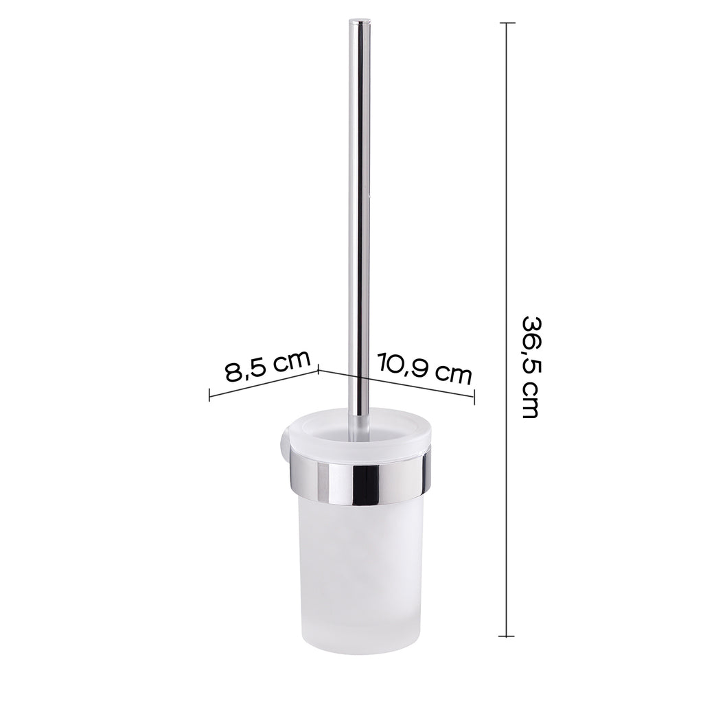 Scopino da muro con ciuffo in setole Gedy serie Pirenei - Cromato