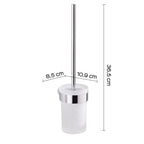 Scopino da muro con ciuffo in setole Gedy serie Pirenei - Cromato