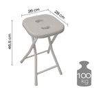 Sgabello richiudibile Gedy - Tortora chiaro