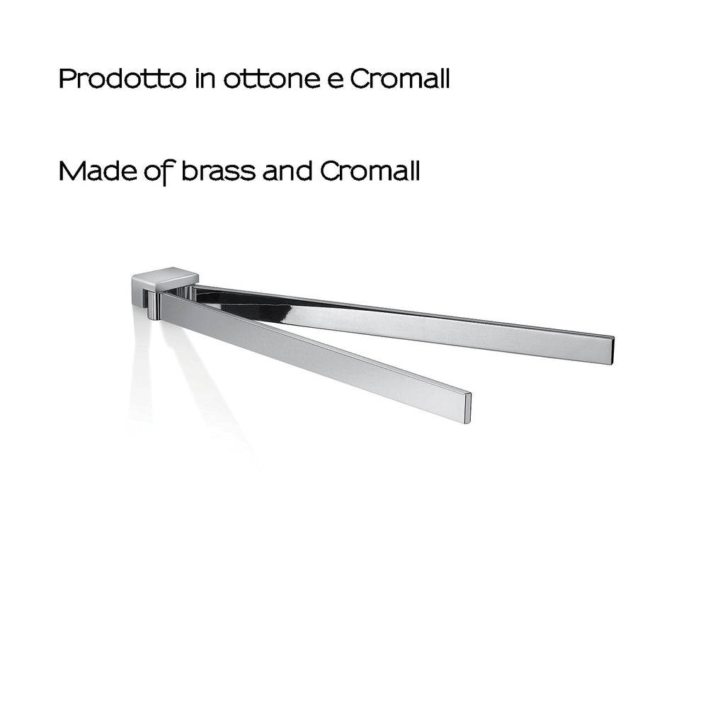 Portasalviette a snodo in Ottone e Cromall Gedy serie Lanzarote - Cromato