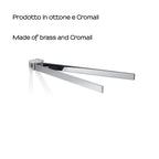 Portasalviette a snodo in Ottone e Cromall Gedy serie Lanzarote - Cromato