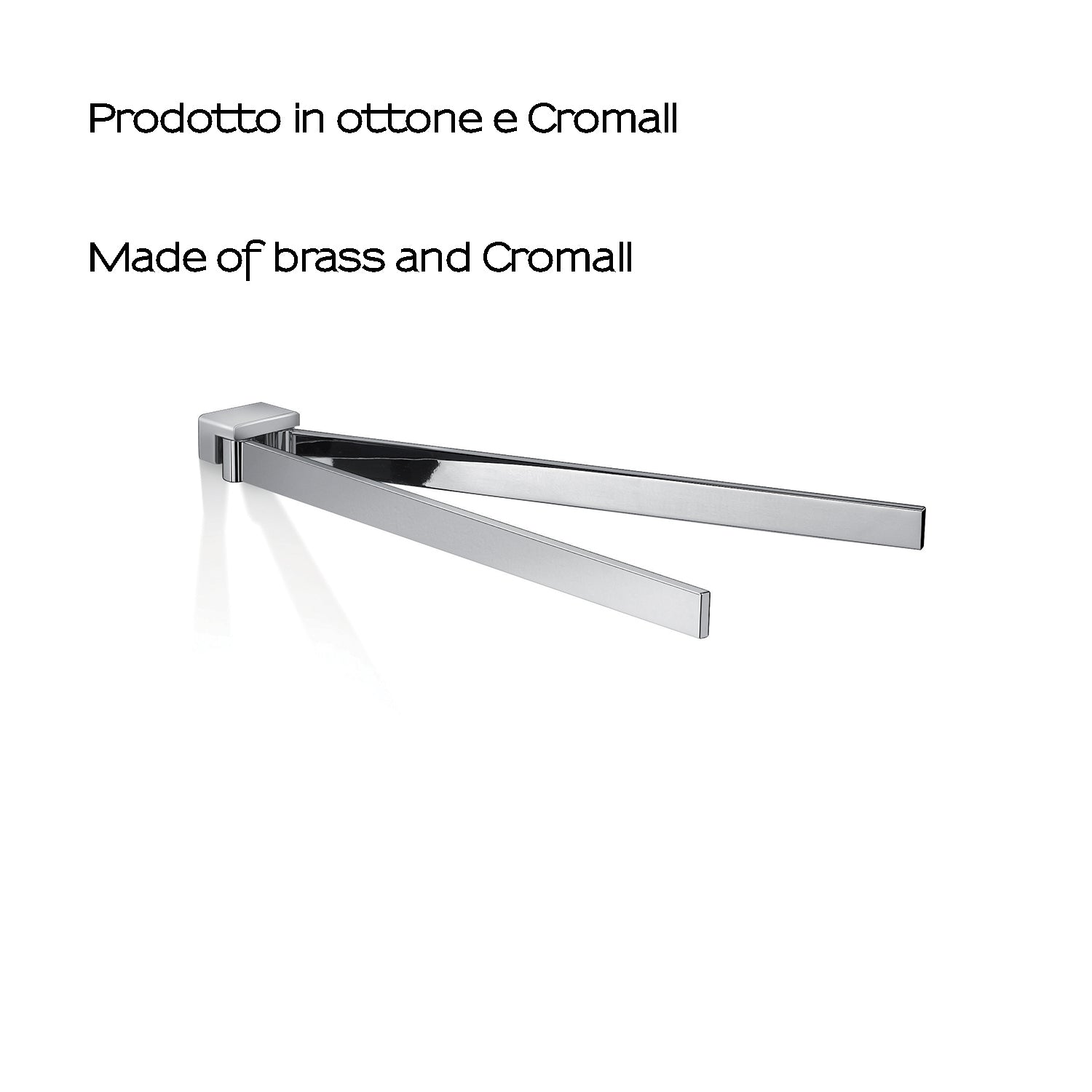 Portasalviette a snodo in Ottone e Cromall Gedy serie Lanzarote - Cromato