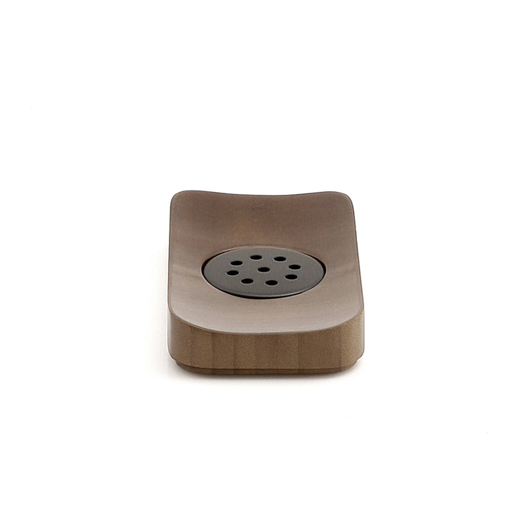 Portasapone da appoggio in bambÃ¹ Gedy modello Dafne - Noce