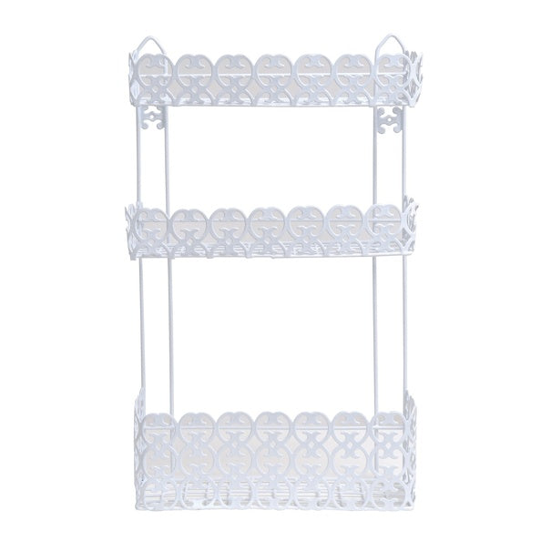 Mensola doccia a 3 livelli modello Agadir colore bianco