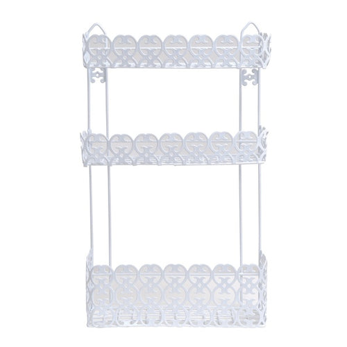 Mensola doccia a 3 livelli modello Agadir colore bianco