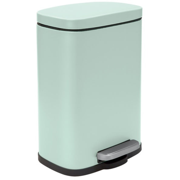 Pattumiera a pedale modello Akira in acciaio capienza 5 litri colore verde lucido opaco