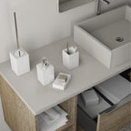 Portasapone in resina e sabbia Gedy serie Sofia - Bianco