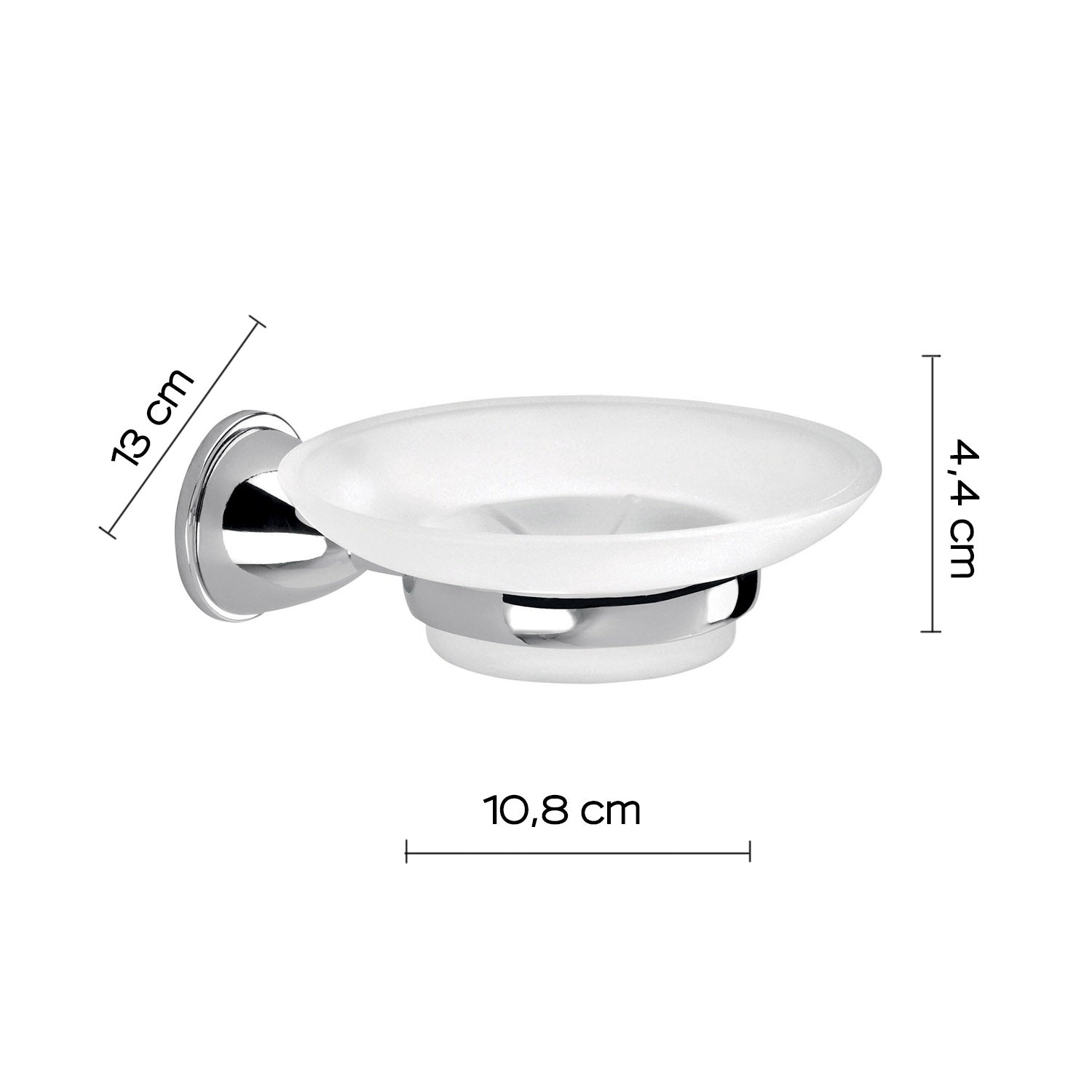 Portasapone in Acciaio Inox Genziana di Gedy - Cromato