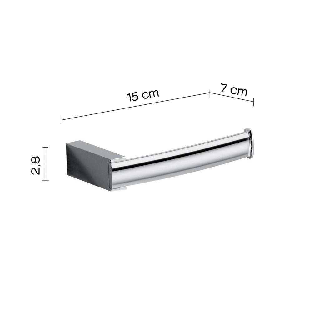 Portarotolo a parete Kent di Gedy - Cromato