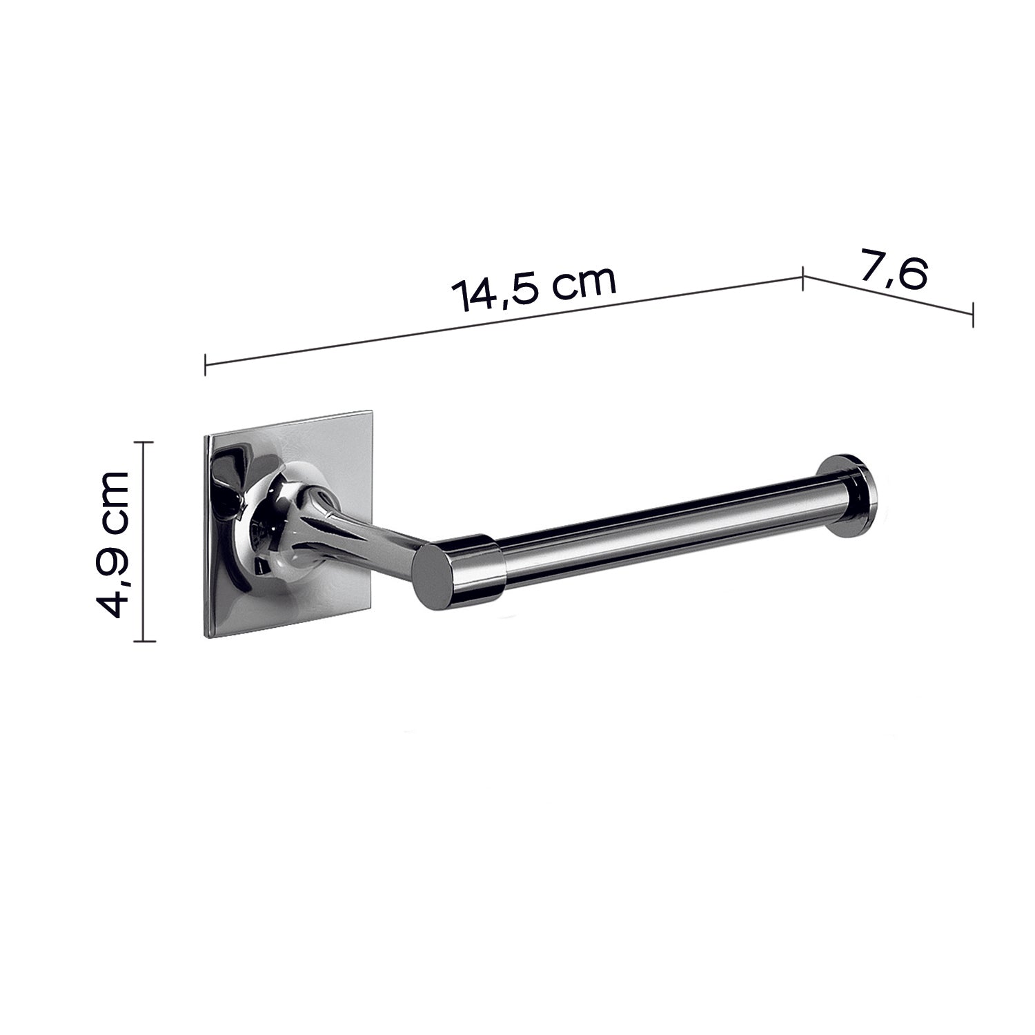 Porta carta igienica in ottone e Cromall Wizard di Gedy - Cromato