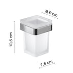 Portaspazzolini in Ottone e Cromall Gedy serie Samoa - Cromato