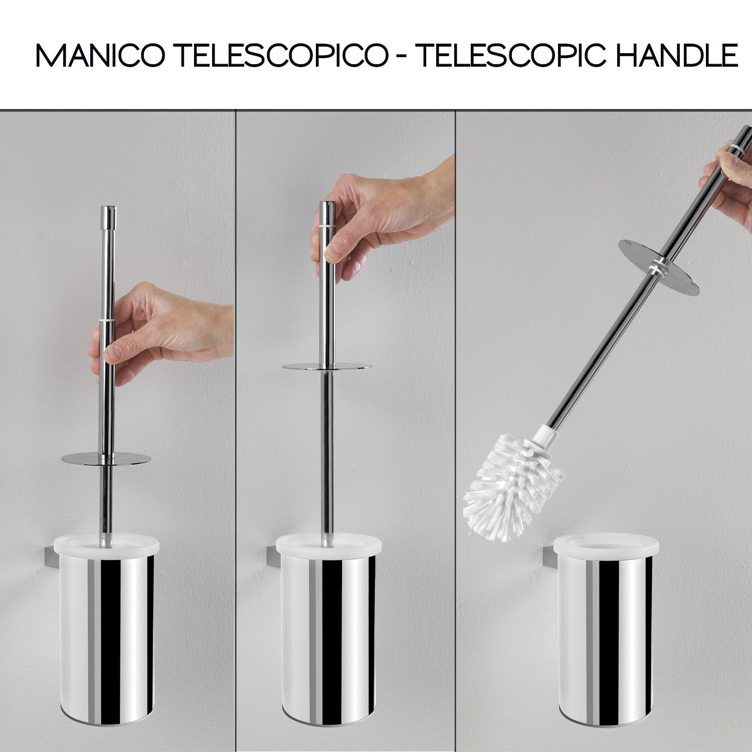 Scopino in Acciaio Inox Gedy serie Canarie - Cromato