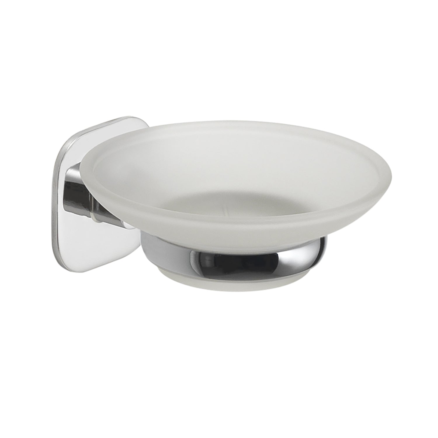 Portasapone in acciaio inox e cromall Teide di Gedy - Cromato