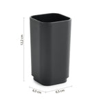 Portaspazzolini in materiale plastico riciclato Gedy serie Seventy EkoplÃ  - Nero Matt