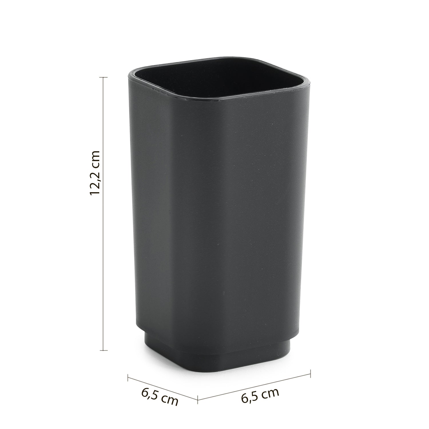 Portaspazzolini in materiale plastico riciclato Gedy serie Seventy EkoplÃ  - Nero Matt