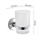 Portaspazzolini in Acciaio Inox e Cromall Gedy serie Felce - Cromato