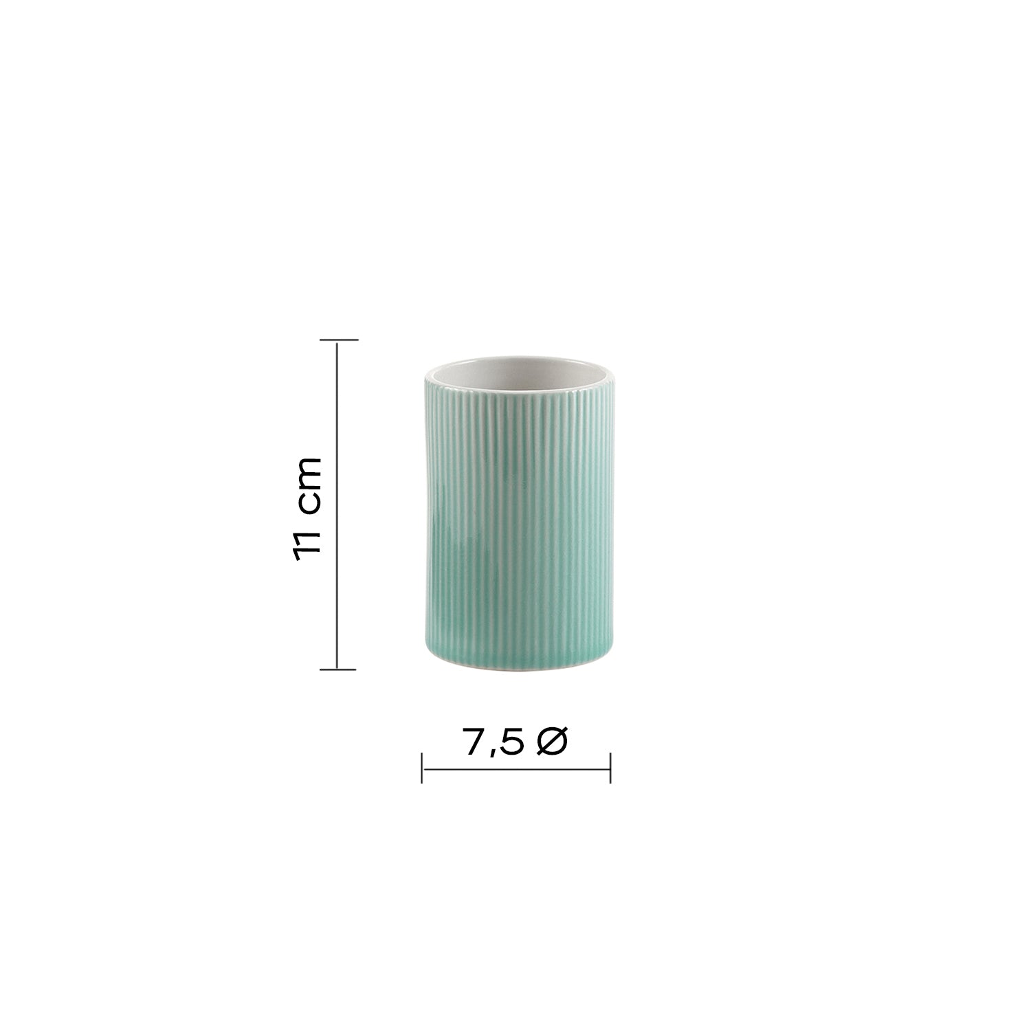 Portaspazzolini da appoggio Gedy modello Sabina - Acquamarina