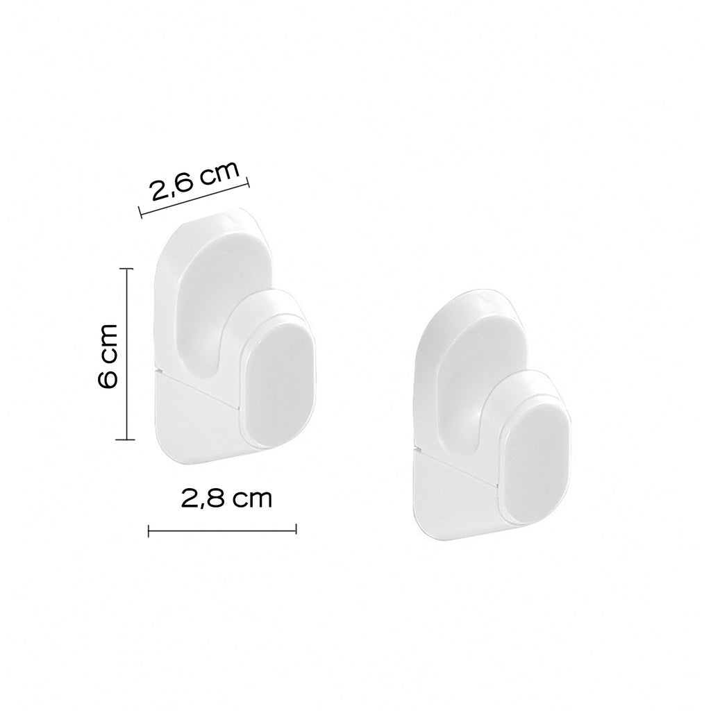 Appendiabiti 2 pezzi di Gedy serie Junior - Bianco