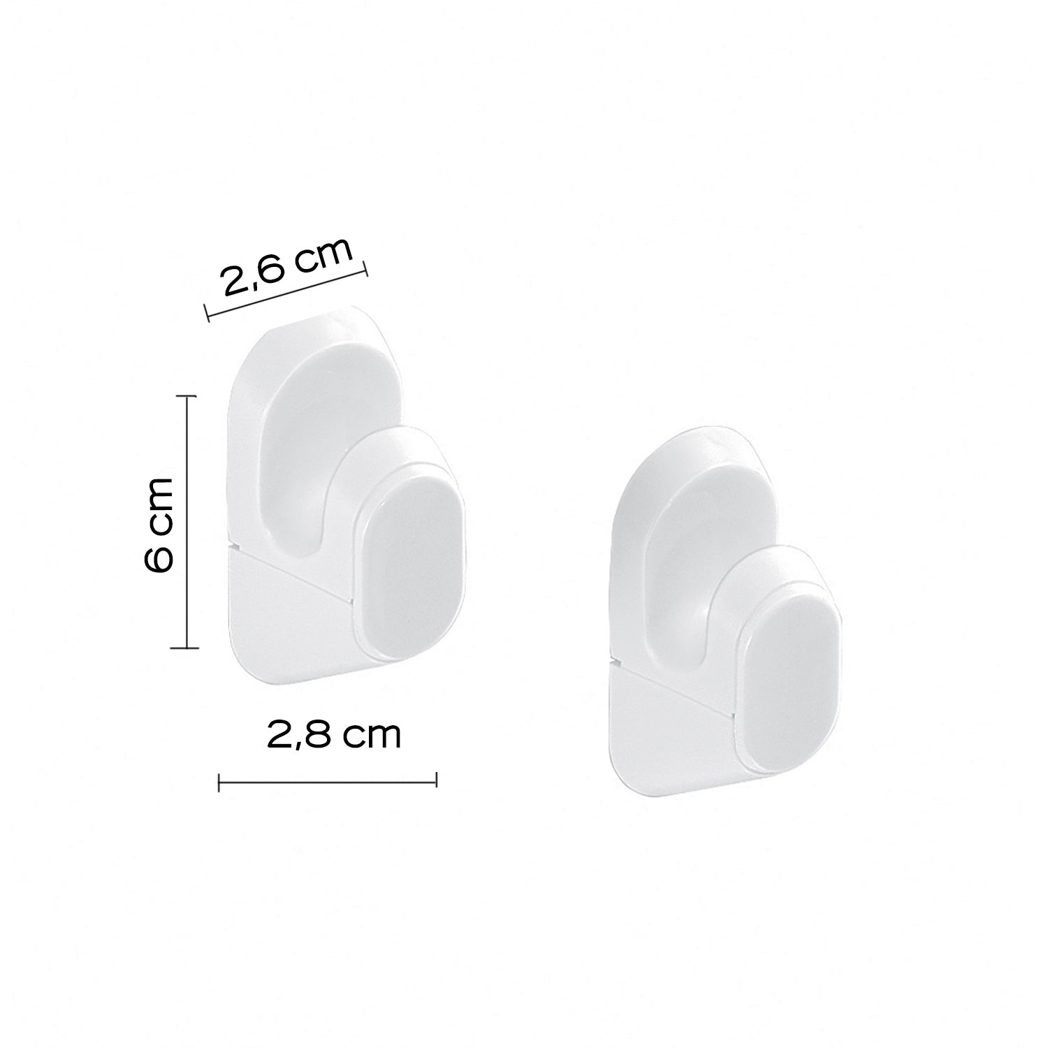 Appendiabiti 2 pezzi di Gedy serie Junior - Bianco