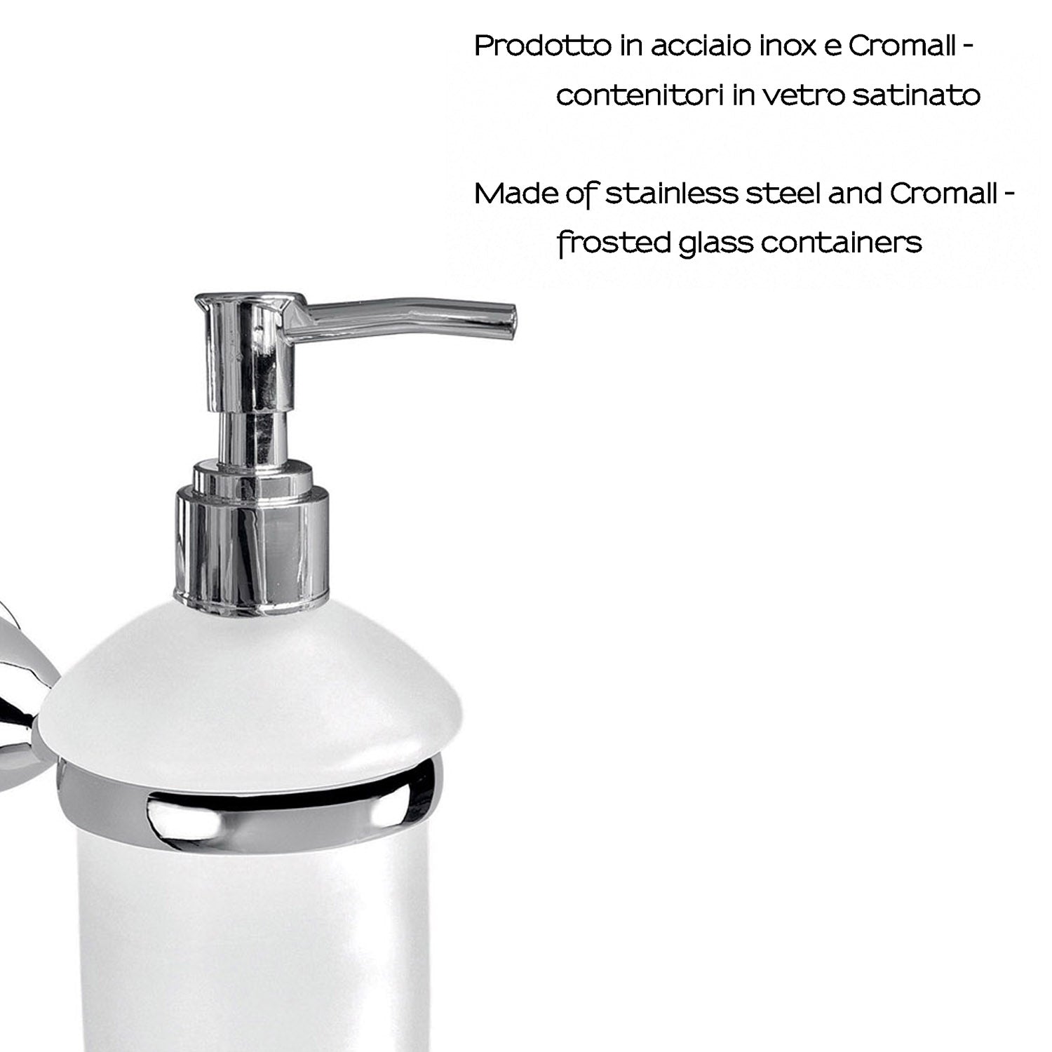 Dispenser sapone in Acciaio Inox Genziana di Gedy - Cromato