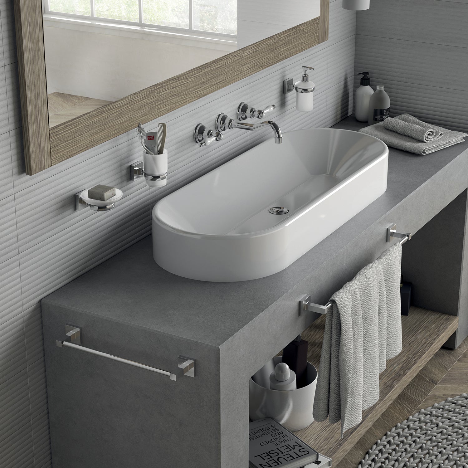 Dispenser sapone a muro di Gedy serie Olimpo - Cromato