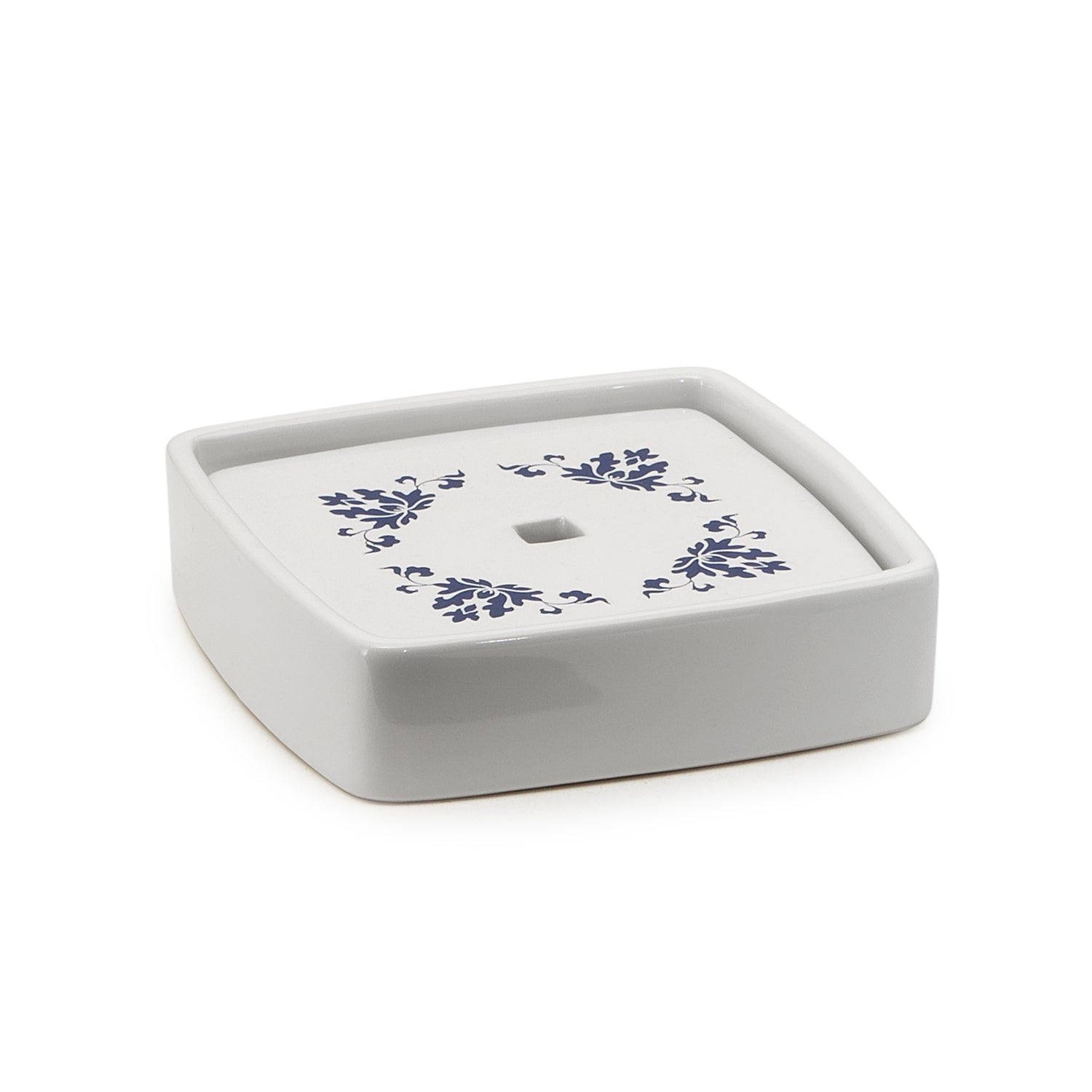 Portasapone in porcellana Gedy serie Cixi - Bianco/Blu