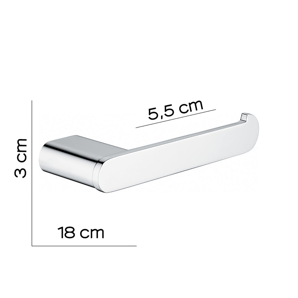 Portarotolo a parete Gedy serie Azzorre - Cromato