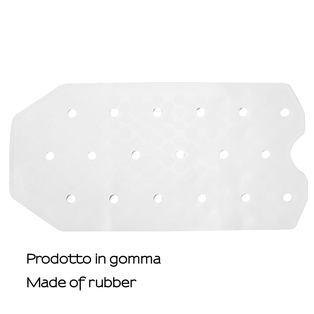 Tappeto antiscivolo vasca 72x36 cm in gomma di Gedy - Bianco