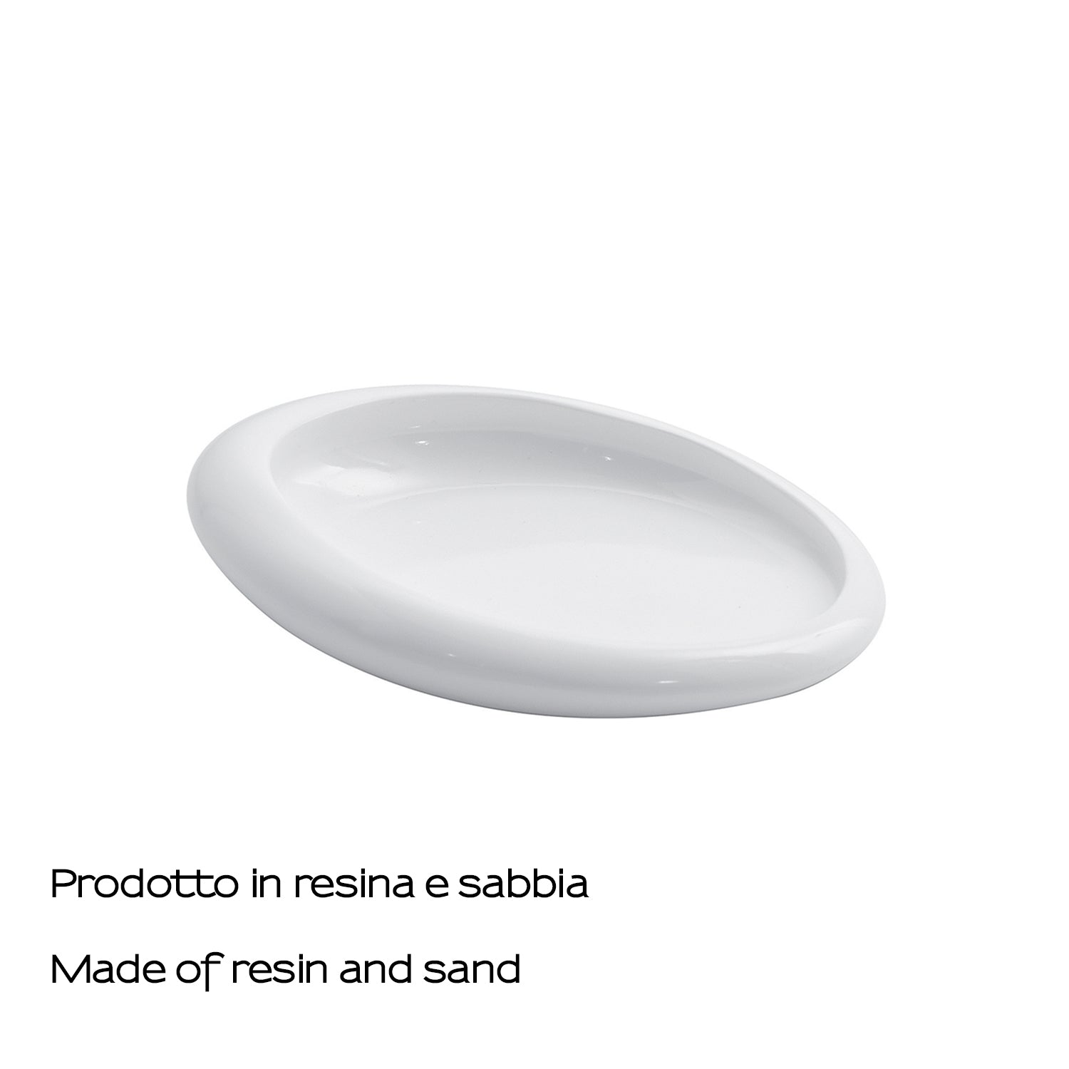 Portasapone da appoggio Gedy serie Iside - Bianco Lucido