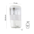 Distributore di sapone/Gel igienizzante modello Push Pro di Gedy da 600 ml - Bianco