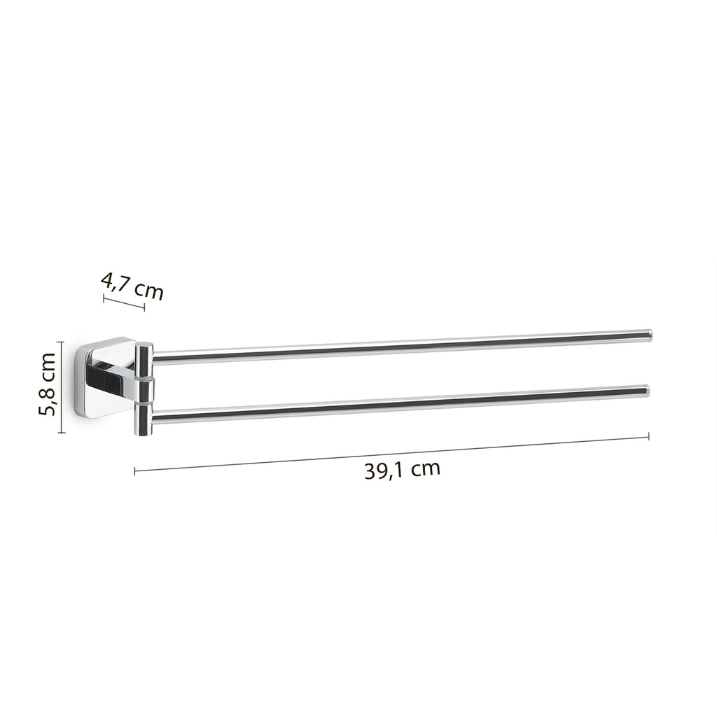 Portasalviette a snodo Gedy modello Tonga 4.7x39.1xH5.8 cm - Cromato