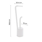 Piantana portarotolo e scopino Wc di Gedy serie Wendy - Bianco