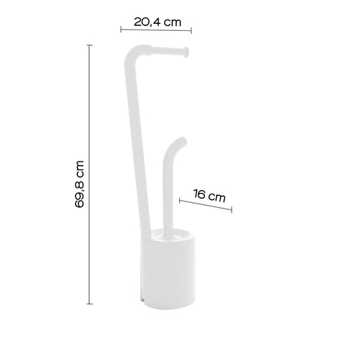Piantana portarotolo e scopino Wc di Gedy serie Wendy - Bianco