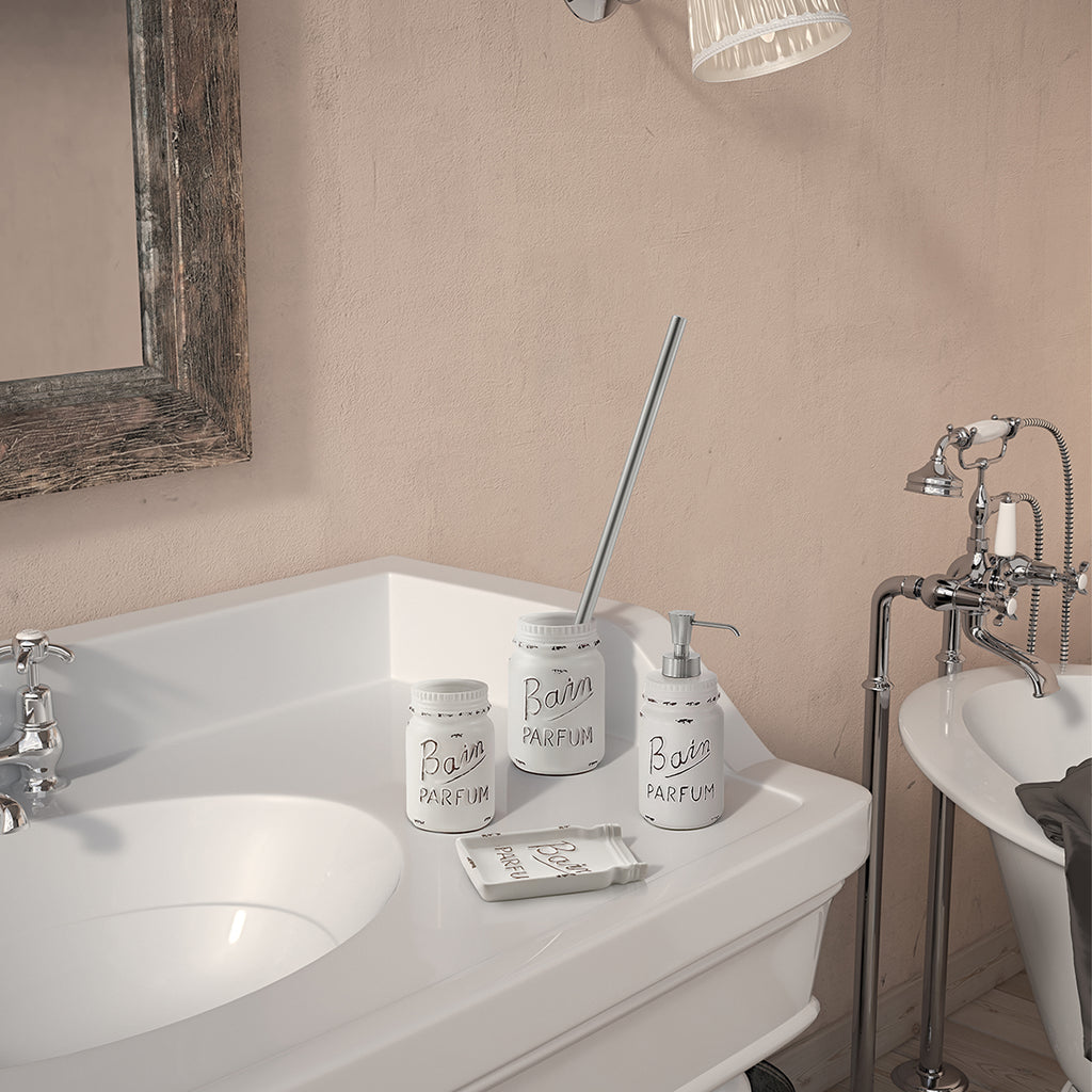 Scopino in ceramica Gedy serie Catherine - Bianco