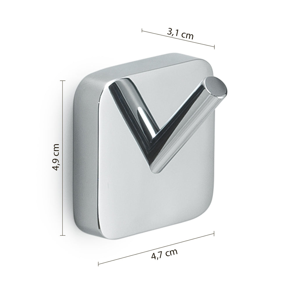 2 appendiabiti Gedy modello Tonga 4.7x3.1xH4.9 cm - Cromato
