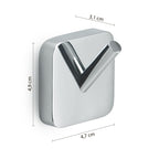 2 appendiabiti Gedy modello Tonga 4.7x3.1xH4.9 cm - Cromato