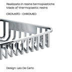 Portaoggetti doccia angolare modello Tiberio di Gedy - Cromato