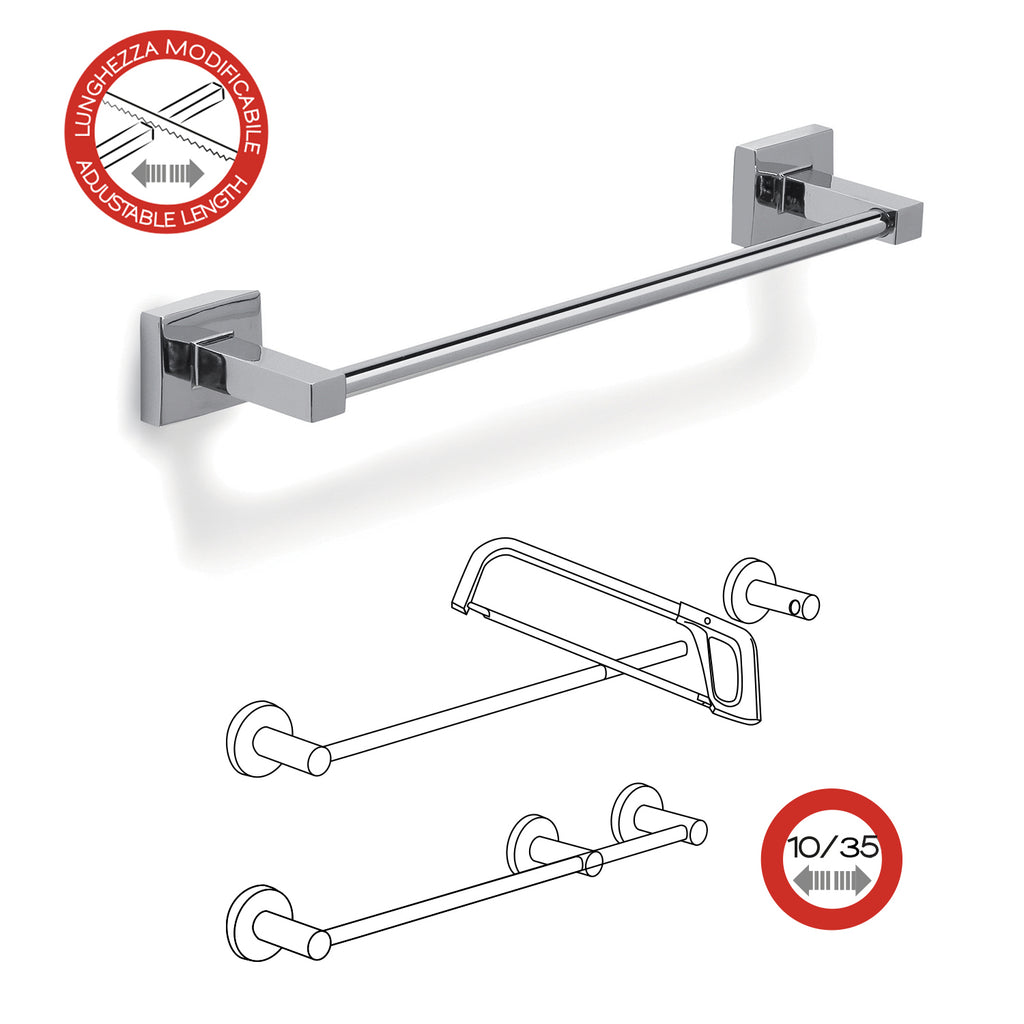 Porta asciugamani 35 cm a muro di Gedy serie Olimpo - Cromato