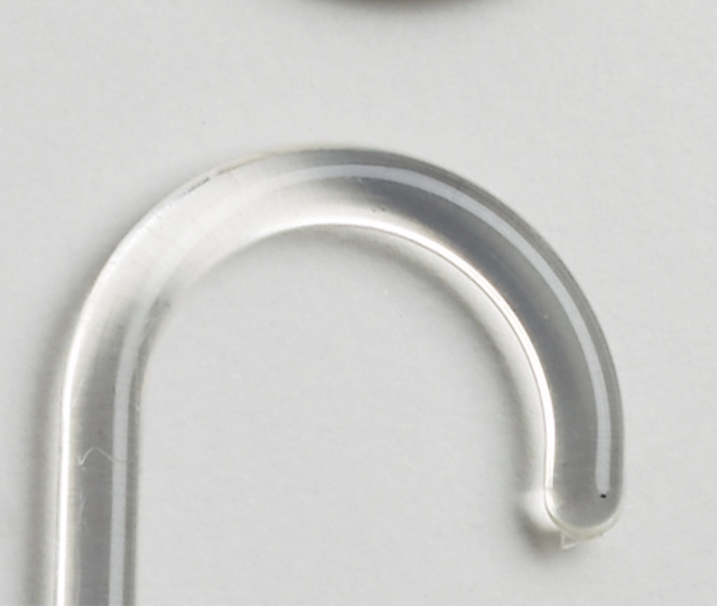 12 anelli per tenda doccia in resine termoplastiche di Gedy - Trasparente