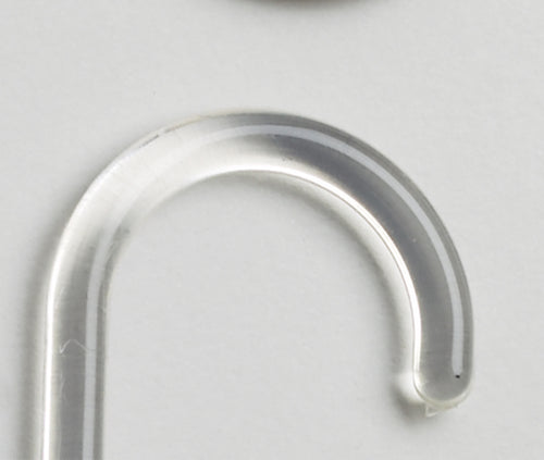 12 anelli per tenda doccia in resine termoplastiche di Gedy - Trasparente