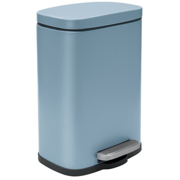Pattumiera a pedale modello Akira in acciaio capienza 5 Litri colore blu matto