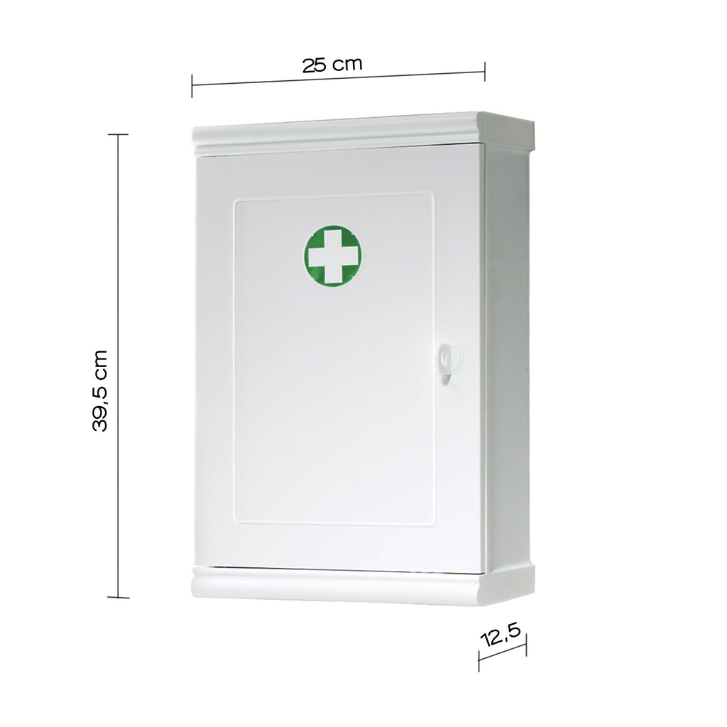 Armadietto farmacia 25x39 con chiave e 1 ripiano modello Jolly di Gedy - Bianco