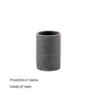 Portaspazzolini in resina Gedy serie Petra - Grigio