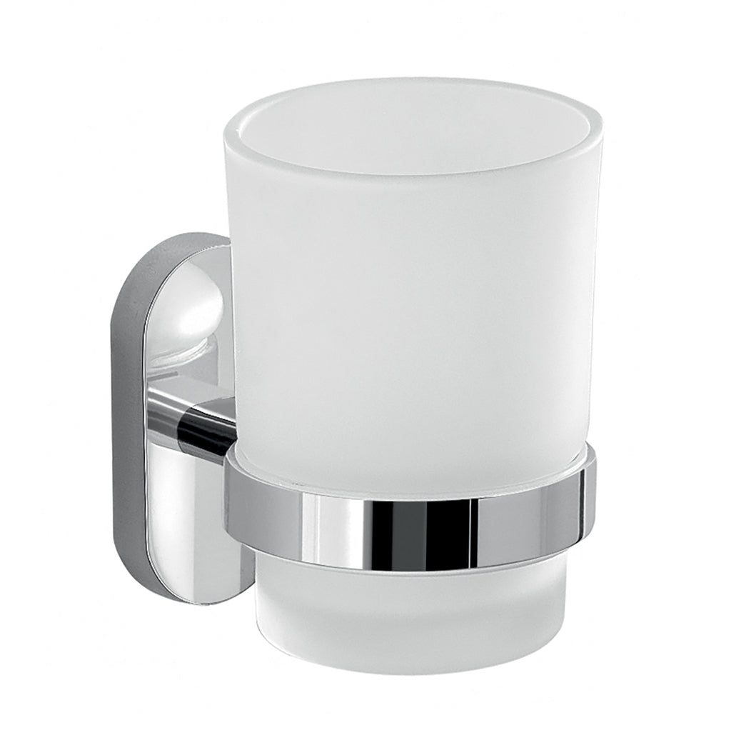 Portaspazzolini in Acciaio Inox Gedy serie Febo - Cromato